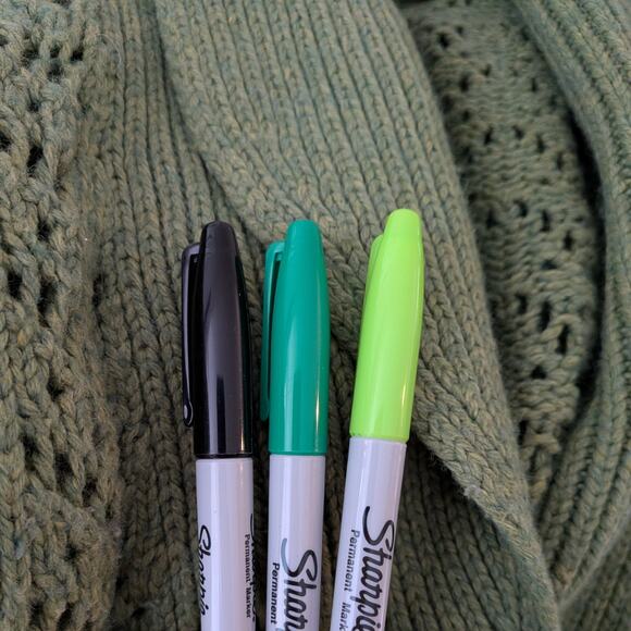 Old Navy Sweater Size M Green Y2K Shawl Collar Chunky Twilightcore Elena Bella - Picture 8 of 12